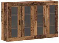 vidaXL Wandmontierte Schr&auml;nke 2 pcs Altholz 69,5 x 34 x 90 cm
