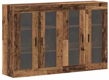 vidaXL Wandmontierte Schr&auml;nke 2 St&uuml;ck Altholz-Optik 69,5x34x90cm (3394581)