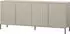 Woood Gravure Sideboard Kiefernholz 200cm, Hellgrau Dust, Push-to-Open (35756220)