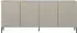 Woood Gravure Sideboard Kiefernholz 200cm, Hellgrau Dust, Push-to-Open (35756220)