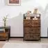 Costway Sideboard mit 4 Stoffschubladen & Metallrahmen, 60x39x96cm