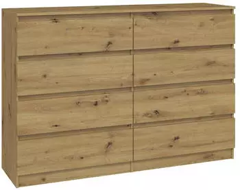 CdF Artisan Kommode 8 Schubladen, 138cm breit, Eiche (40x97x138cm)