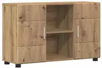 vidaXL Sideboard mit Regal FLORIN Artisan-Eiche 88,5 x 30,5 x 55,5 cm