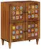 vidaXL Sideboard mit Tür Walnuss 60x33x75cm Massivholz Mango (4018250)