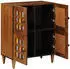 vidaXL Sideboard mit Tür Walnuss 60x33x75cm Massivholz Mango (4018250)