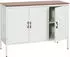 MCW Kommode L84 3 Türen Metall Melamin beschichtet 120x90x40cm, weiß (MCW-L84)