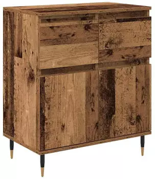 vidaXL Sideboard Altholz-Optik 60x35x70cm Verbundholz und Eisen (881723)
