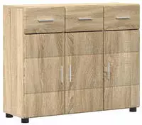vidaXL Sideboard FLORIN Sonoma-Eiche 88,5 x 30,5 x 73 cm Holzwerkstoff