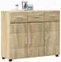 vidaXL Florin Sideboard Sonoma-Eiche 88,5x30,5x73cm Holzwerkstoff