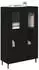 vidaXL Highboard Schwarz Eichen-Optik 69,5x31x115cm Holzwerkstoff (882543)