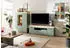 MCA Furniture Moniz 1 Highboard Salbeigrün / Eiche Evoke, ohne Beleuchtung (98x144x38cm)