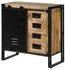 Massivmoebel24 Blackburn Kommode Massivholz Mango 90x45x90cm natur lackiert / Metall schwarz (09-330-728-1008)