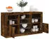 vidaXL Sideboard mit LED-Leuchten Räuchereiche 123x37x67cm (3209083)