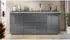 Vladon Sideboard Faro V2 2 Türen, 4 Schubladen, LED, 166,5x75,5x35cm (Faro V2)