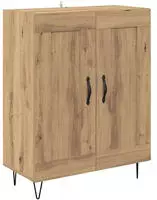 vidaXL Sideboard Artisan-Eiche 69,5 x 34 x 90 cm Verbundholz und Eisen