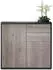 Vladon Ben Kommode 2 Türen 2 Schubladen Schwarz matt/Eiche Nordic 79x74x36cm