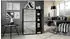 Vladon Cuba Highboard 2 Türen, 4 offene Fächer, Schwarz matt / Beton Oxid Optik (50009272)