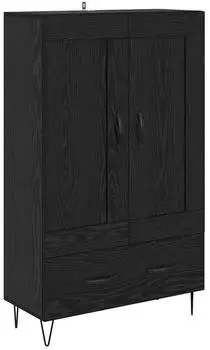 vidaXL Highboard Schwarz Eichen-Optik 69,5x31x115cm Holzwerkstoff (882570)