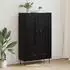 vidaXL Highboard Schwarz Eichen-Optik 69,5x31x115cm Holzwerkstoff (882570)