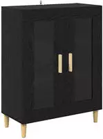 vidaXL Sideboard Schwarz Eichen-Optik 69,5 x 34 x 90 cm Holzwerkstoff