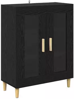 vidaXL Sideboard Schwarz Eichen-Optik 69,5x34x90cm Holzwerkstoff (880823)