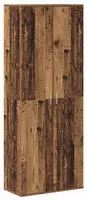 vidaXL Highboard Altholz 70 x 33,5 x 180 cm Holzwerkstoff