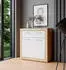 Forte BACCIO Sideboard 2-türig, 2 Schubladen, Artisan Eiche/Weiß, Holzwerkstoff (80 85)