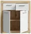 Forte BACCIO Sideboard 2-türig, 2 Schubladen, Artisan Eiche/Weiß, Holzwerkstoff (80 85)