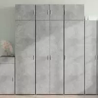 vidaXL Hochschrank Betongrau 70x42,5x225 cm Holzwerkstoff