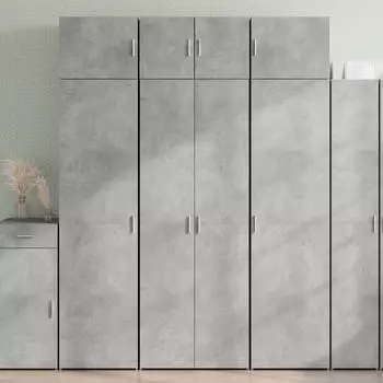 vidaXL Schrank Holzwerkstoff Betongrau 70x42,5x225cm (3281325)