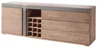 Sideboard Akazie 215x45x75 Beige Lackiert Amsterdam 129