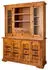 Massivmoebel24 Oxford Vitrine Akazienholz massiv 150x50x200cm honig lackiert (09-322-610-0P31)