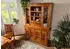 Massivmoebel24 Oxford Vitrine Akazienholz massiv 150x50x200cm honig lackiert (09-322-610-0P31)