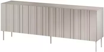 Mirjan24 Isla 200 4D Sideboard 4 Drehtüren Push-to-Open, 201x75x40cm, Beige (Isla 200 4D)