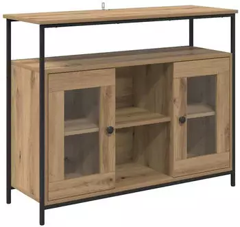 vidaXL Sideboard Artisan-Eiche 100x35x80cm Holzwerkstoff