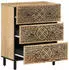 vidaXL Beistellschrank 2 Stk. Massivholz Mango 60x33x75cm