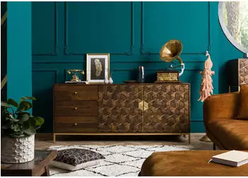 Massivmoebel24 Diamond Sideboard Mango Massivholz 180x40x77cm braun ge&ouml;lt (09-330-760-1010)