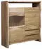Massivmoebel24 Pure Acacia Highboard Akazie Massivholz 131x45x147cm natur lackiert (09-310-886-7003)