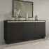 Masseno Maestro Sideboard 3 Türen 154x72x39cm Schwarz (ROYAL KOMODA K-154 CZARNY)