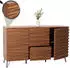 MCW Sideboard MCW-M49 3D-Design MDF/Metall 142x85x44cm Walnuss-Optik (MCW-M49)