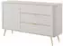 Masseno Lantana Sideboard 138x81x38cm 3 Schubladen 1 Tür Beige (LANTE D KOMODA 138 D3S BEŻ)