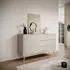 Masseno Lantana Sideboard 138x81x38cm 3 Schubladen 1 Tür Beige (LANTE D KOMODA 138 D3S BEŻ)
