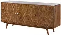 Sideboard Akazie 160x42x75 Akazie Natur Lackiert Mosayk 110