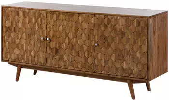 Massivmoebel24 MOSAYK #110 Sideboard Akazie natur lackiert 160x42x75cm (09-312-689-0110)