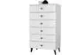 Akord Furniture Factory Mobi Kommode 6 Schubladen, Weiß, 60x104x37cm