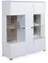 xonox.home Rovigo Highboard 3 Türen, 115cm, Weiß matt / Nox Eiche Dekor (X3UE4T05)