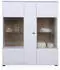 xonox.home Rovigo Highboard 3 Türen, 115cm, Weiß matt / Nox Eiche Dekor (X3UE4T05)