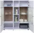 xonox.home Rovigo Highboard 3 Türen, 115cm, Weiß matt / Nox Eiche Dekor (X3UE4T05)