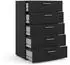 ebuy24 Petra Kommode 5 Schubladen, Holzwerkstoff, mattschwarz, 70x102x40cm (5713035067935)