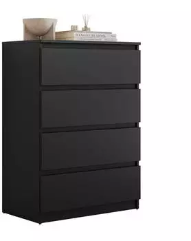 Lookway HANA M4 Highboard Holzwerkstoff Schwarz matt 70x97x40cm (800001543370)